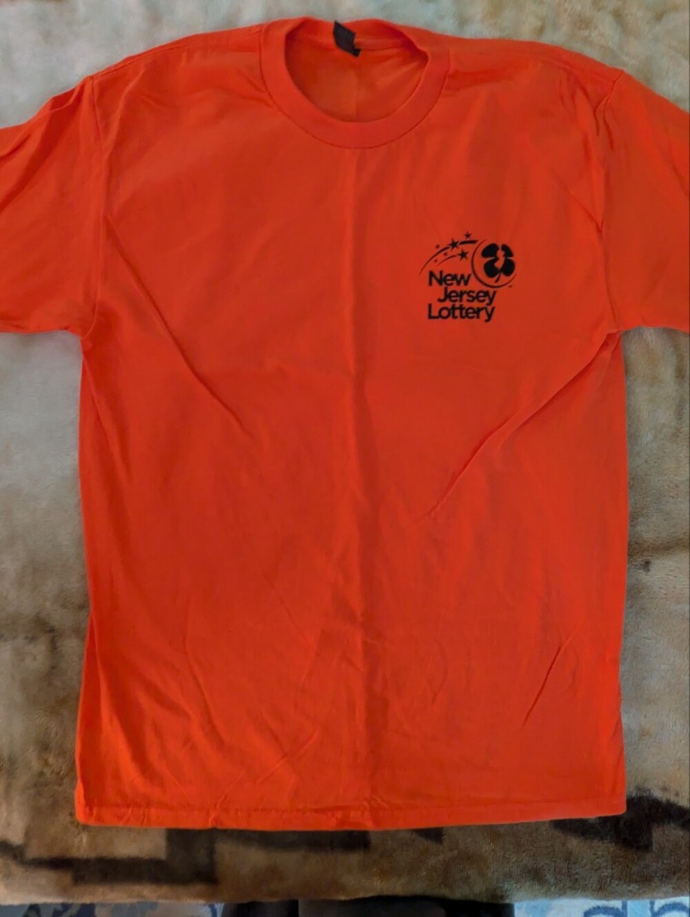 New Jersey Lottery Orange Crewneck T-Shirt - Unbranded
